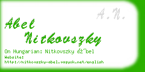 abel nitkovszky business card